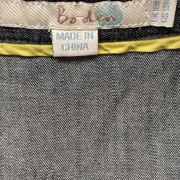 Boden Blue Denim Mini Dress - Picture 9 of 10